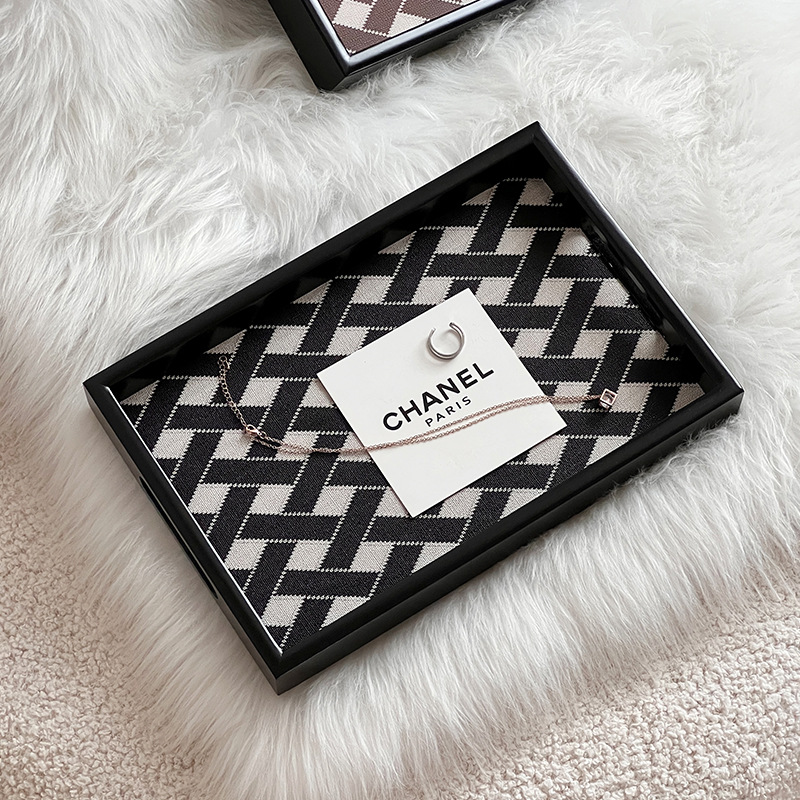 Light luxury leather wooden tr - Luxury Skincare Tray 评论和价格