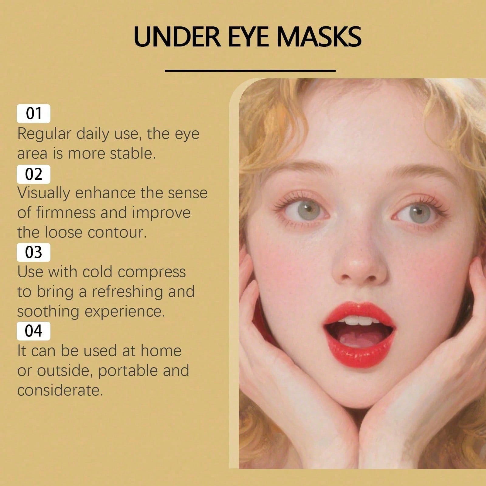 24K Gold Eye Mask, 60 Count Lu - Luxury Skincare Mask 评论和价格